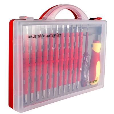 China 26 Pcs Plastic / Set Insulated Screwdriver Set Precision Removable Magnetic Bit Hex Torx Slotted Phillips Household Repair Hand Tool for sale