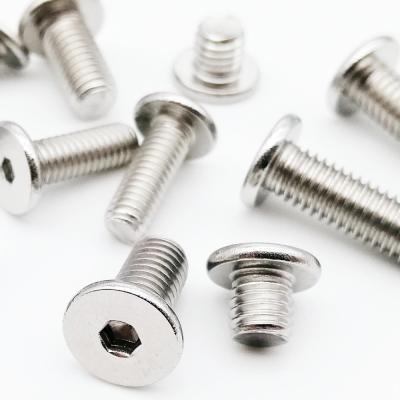 China Super Thin Super Flat Round Pan 304 Stainless Steel Hexagon Socket Head Screws for sale