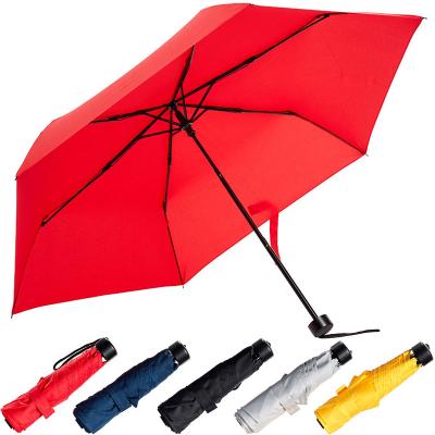 China Wholesale High Quality Cheap Promotional CLASSIC Logo Print 3 Times Portable Umbrella Paraguas de Sombrilla Pocket Custom for sale