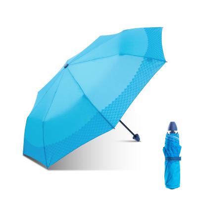 China Contemporary stylish and small and portable fish shaped gift voucher three fold umbrella for sale