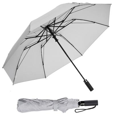 China Folding 2 Mini Umbrella Fiberglass Frame Light Weight Two Fold Umbrellas for sale