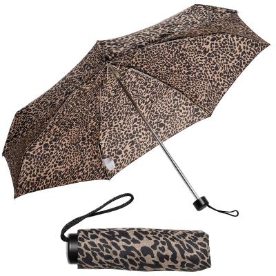 China Folding 18cm Mini Umbrella Carbon Fiber Superb Great Price 5 Opening Leopard Times Manual Umbrellas for sale