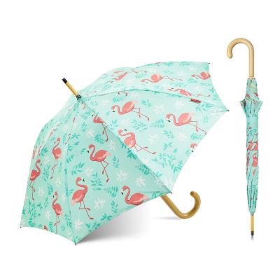 China Chinese High Quality Rain Accessories Topumbrella Guangdong Woman Flamingo Printing Umbrella for sale