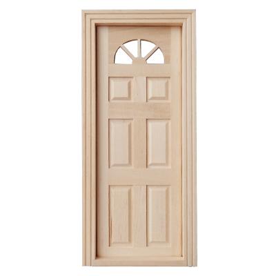 China Wooden TOY Dollhouse Accessories 1:12 Dollhouse Mini Christmas Home DIY Villa Six Panel Miniature Furniture Doors MODELS for sale