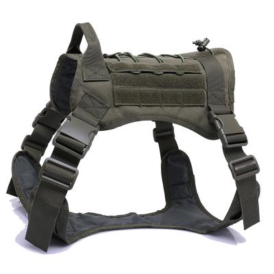 China Adjustable Padded No Pull Reflective Military Service K9 Dog Vests , Tactical Easy Walk Aid Dog Harness for sale