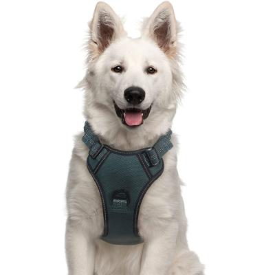 China Padded No Pull No Obstruction Front Reflective Soft Padded Pet Vest Dog Harness Adjustable For Small To Large Dogs for sale