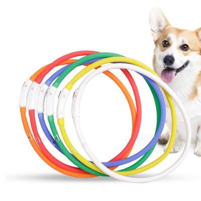 China Light Up Comfort Pet Collar Rechargeable Waterproof Flashing Dog Collar for Large Medium Small Puppies for sale