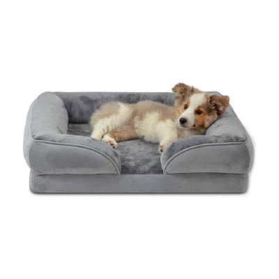 China Orthopedic Memory Foam Comforter Pet Bed Plush Couch Heater for Dogs and Cats Wholesale Washable Dog Bed for sale