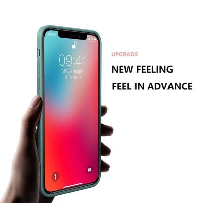 China Anti-fall Liquid Phone Case Creative Square Silicone Phone Shape For Iphone 11/11Pro/Xr for sale