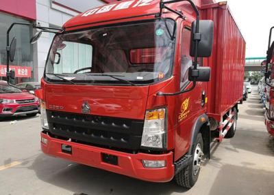 China 4x2 115 HP Diesel Box Truck , 3800mm Wheels Base Cargo Van Box Truck LHD Steering for sale