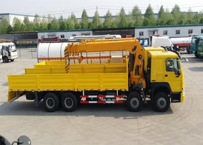 Κίνα 8x4 50 - 60 τοποθετημένων φορτηγό γερανών SINOTRUK HOWO τόνοι μηχανών πλαισίων 266HP προς πώληση