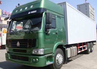 China Heavy Duty Cargo Box Truck 80R22.5 Tire 6x4 Driving Type ZF8118 Left Driving for sale