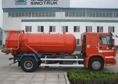 China 8 - 12CBM Sewage Suction Truck With Vacuum Pump 6 Wheels 266HP Engine for sale