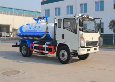 China HOWO Septic Vacuum Trucks , High Efficiency Septic Tank Pump Truck 1880 Cabin for sale