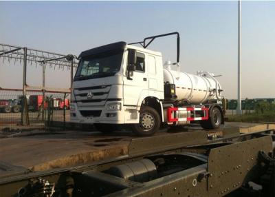 China 266HP 6 Wheels Sewage Suction Truck EURO II Emission Standard HW76 Cabin for sale