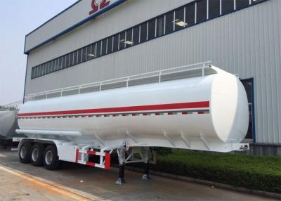 China Tri Axles Oil Tank Semi Trailer , 45000L Volume Fuel Tanker Semi Trailer for sale