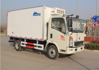 Cina camion del trasporto refrigerato 7T, camion di consegna refrigerato con il motore 140HP in vendita