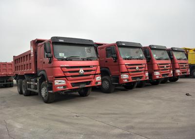 China Caminhão basculante SINOTRUK HOWO do veículo com rodas da cor VERMELHA 371HP 10 com o pneu 12.00R20 à venda