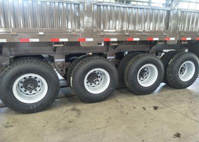 China 3 Axles 13T Fuwa Semi Low Bed Trailer Carbon Steel For Transportation for sale