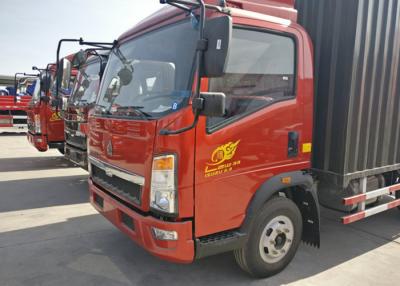 China Sinotruk HOWO Light Duty Trucks , 3360 Wheelbase 18 Foot Box Truck for sale