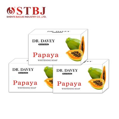 China Dr. DAVEY Whitening Moisturizing Soap Body Papaya Beauty Base Cleansing Soap for sale