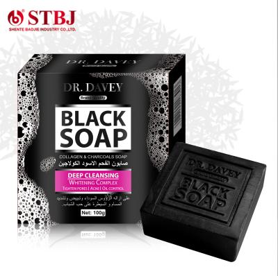 China Basic Cleansing Dr. DAVEY Luxury Natural Bathing Soap Remove Skin Collagen Black Deep Cleansing Organic Soap for sale