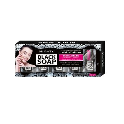 China Dr. DAVEY Organic Soothing Bath Face Soap Set Skin Whitening Black Charcoal Face Body Soap for sale