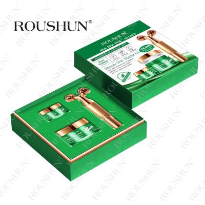 China ROUSHUN + Face Cream +24K Electric Facial Tea Tree Eye Cream Massager Skin Care Set for sale