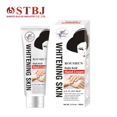 China Whitening Roushun whitening moisturize skin hand cream kojic acid protect skin restore relieve repair skin for sale