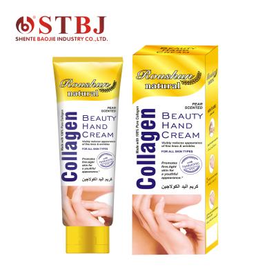 China Roushun 100% Pure Collagen Hand Anti-Wrinkle Skin Repair Cream Tight Skin Whitening OEM/ODM for sale