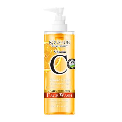 China Acne Treatment Roushun Vitamin C Face Wash Foam Facial Cleanser Skin Whitening Moisturizing Firming Oil Control for sale