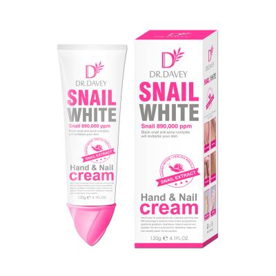 China Whitening Dr. DAVEY New Snail White Skin Monotony Dry & Rough Fine Lines Hand & Nail Cream for sale