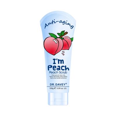 China Exfoliator Dr. DAVEY New I'm Peach Cleanses For Clearer Skin Body And Facial Scrub for sale