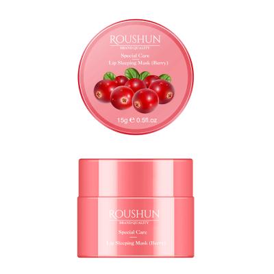 China ROUSHUN 15gram Berry Lip Balm 100% Natural Waterproof Moisturizer for Cracked and Dry Lips, Lip Sleep Mask for sale