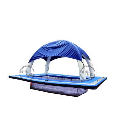 China Water Games Water Sun Fun Tent Inflatable Air Floating Pool Float for sale