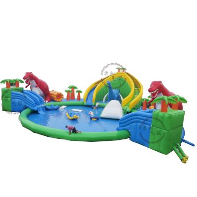 China Used commercial and for the moving water park of the new commercial inflatable amusement dragon land (suitable for many places) for adults for sale