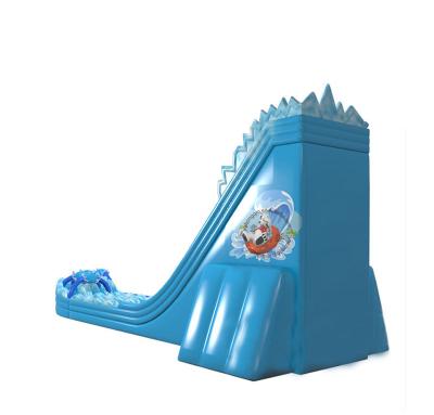 China 0.55mm-0.6mm PVC Tarpaulin Waterproof Factory Customize Inflatable Snow Ice Large Water Slide With Long Pool For Adult For High Quality PVC for sale