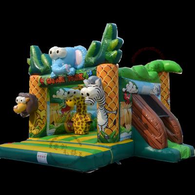 China Durable Inflatable Castle House/Bounce Castle/PVC Inflatable Bouncy Castle With Animal Printing for sale