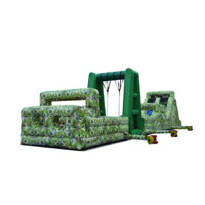 China For fun kids outdoor military large wipeout inflatable obstacle course equipment for sale for sale