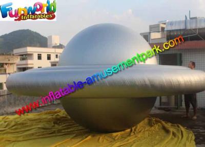 China Custom Grey Inflatable Helium Saucer Balloon / Adertising  UFO With LED Lighting Decoration for sale