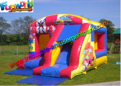 China 0.55mm PVC Tarpaulin Inflatable Bouncer Slide Beautiful Printing Bouncer Combo for sale