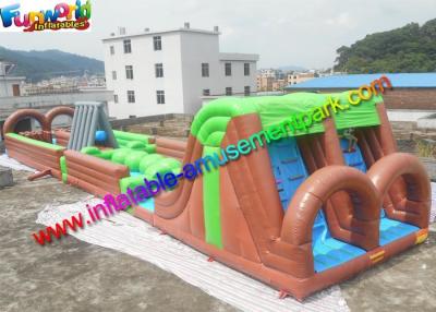 China Waterproof Inflatable Playground 0.55mm PVC Tarpaulin Obstacle Course Inflatable for sale