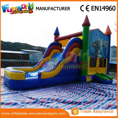 China Outdoor Inflatable Combo Slide , childrens bouncy castle With Pool for sale