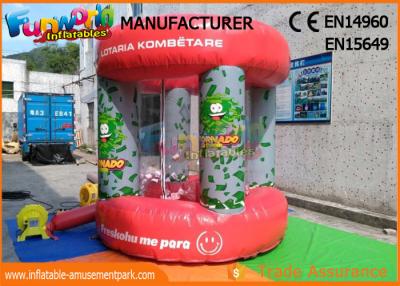 China Red PVC Tarpaulin Advertising Inflatables / Cash Machine Inflatable Money Booth for sale