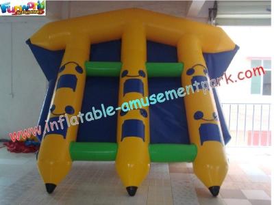 China Customized 0.9MM PVC Tarpaulin Inflatable Boat Toys Towable Flyfish For 6 Person Use for sale