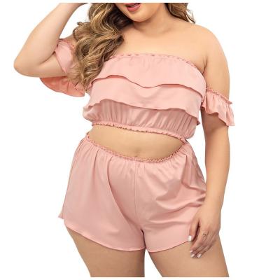 China Iridescent Plus Size In Stock Plus Size Women's Underwear Series Silk Satin Home Wear for sale