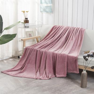 China Wholesale Cheap Folded Price Brush Super Warm Bedspread Coral Fleece Blanket For Home Heavy Use for sale