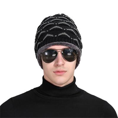 China Winter COMMON Warm Adult Wool Knitted Beanie Hat Eyelid Style 100% Velvet Warm Wool Hip Hop Elastic Beanie for sale