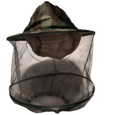 China Mens Mesh Face Camo Print Mosquito Survival Camping Camouflage Striped Anti Striped Fishing Outdoor Hat Hiking Outdoor Hats for sale