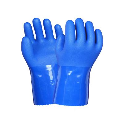 China Polyester-chemisches beständiges Arbeits-Öl-beschichtete beständiges Handhandschuhe PVC zu verkaufen